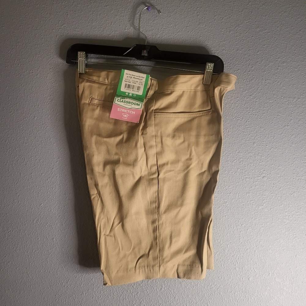 Khaki school shorts